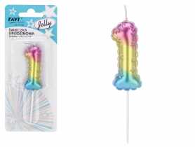 Świeczka urodzinowa Jelly Cyferka 1 72025 RAVI