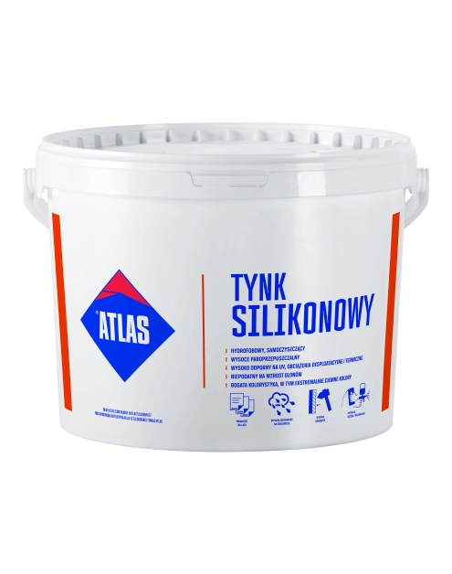 Zdjęcie: Baza tynku silikonowego SAH Premium N 200 szara 25 kg ATLAS