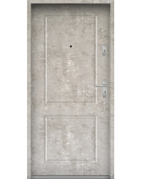 Zdjęcie: Drzwi wejściowe do mieszkań Bastion S-91 Beton naturalny 80 cm lewe ODO KR CENTER
