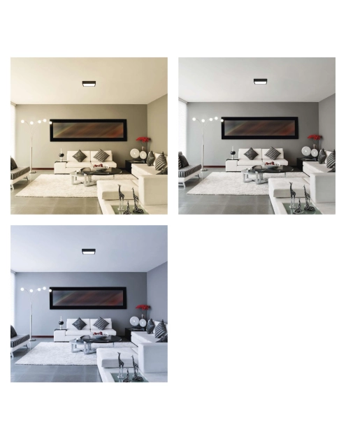Zdjęcie: Panel LED natynkowy Nexxo, kwadrat, czarny, 28,5W, CCT EMOS