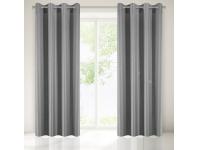 Zdjęcie: Zasłona Carina 140x250 cm srebrna na przelotkach EUROFIRANY