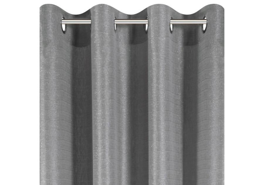 Zdjęcie: Zasłona Carina 140x250 cm srebrna na przelotkach EUROFIRANY