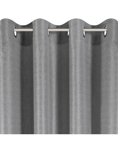 Zdjęcie: Zasłona Carina 140x250 cm srebrna na przelotkach EUROFIRANY