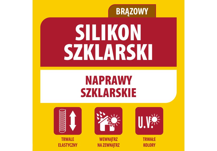 Zdjęcie: Silikon szklarski 280 ml brązowy SOUDAL