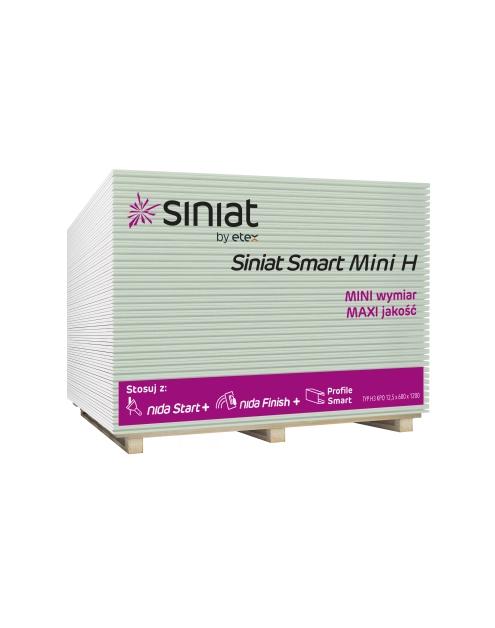 Zdjęcie: Płyta gipsowo-kartonowa Siniat Smart Mini H GKBI 12,5x600x1200 mm SINIAT