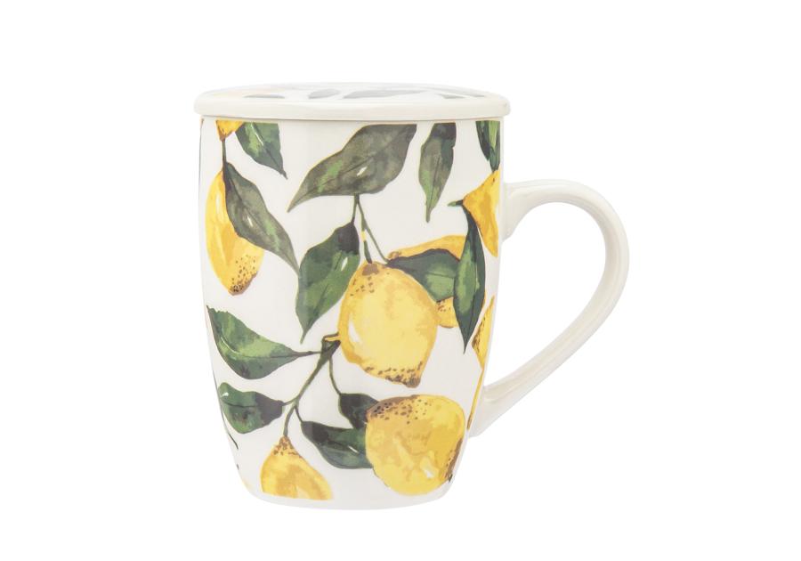 Zdjęcie: Kubek z zaparzaczem i pokrywką 340 ml dekoracja cytryny ALTOM DESIGN