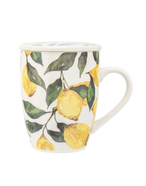 Zdjęcie: Kubek z zaparzaczem i pokrywką 340 ml dekoracja cytryny ALTOM DESIGN