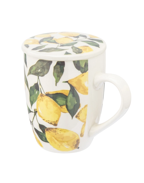 Zdjęcie: Kubek z zaparzaczem i pokrywką 340 ml dekoracja cytryny ALTOM DESIGN