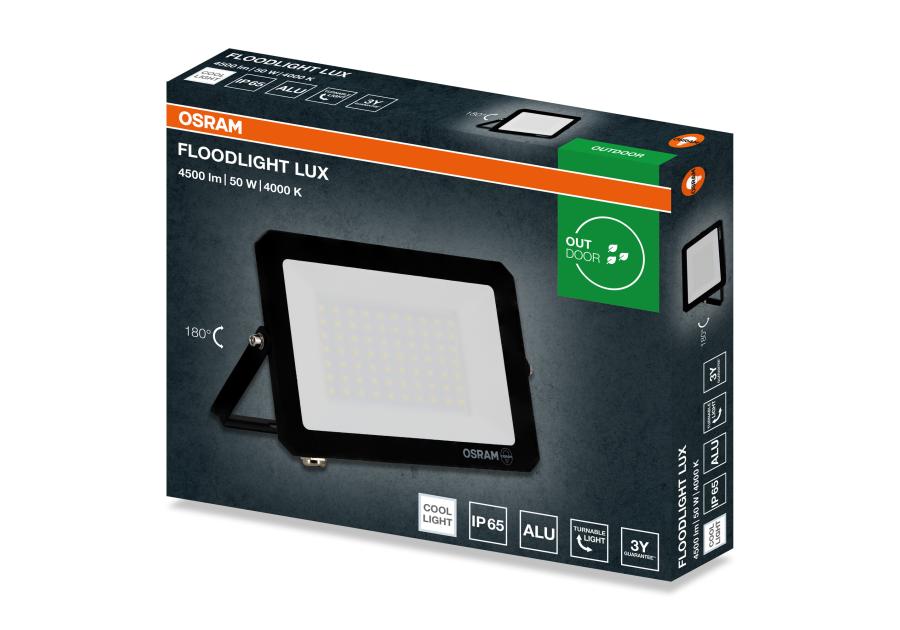 Zdjęcie: Oprawa oświetleniowa LED FL Lux 50 W 840 IP65 BK OSRAM