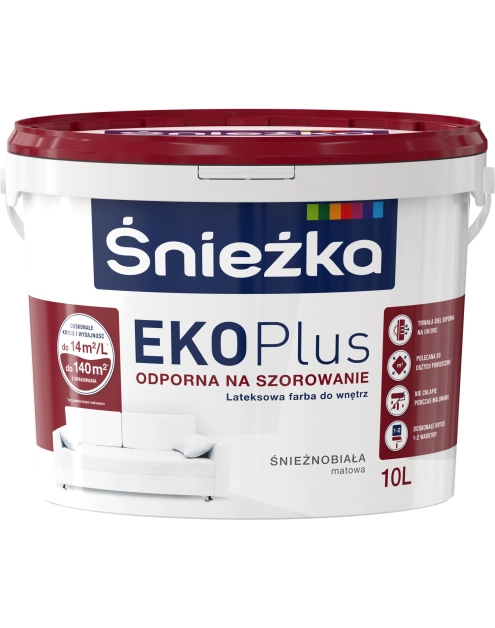 Zdjęcie: Farba EKO plus 10L ŚNIEŻKA