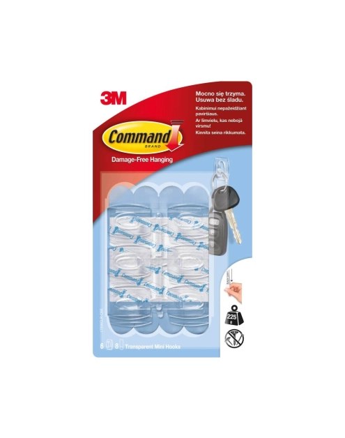 Zdjęcie: Haczyki do zawieszania 6 szt. bezbarwne COMMAND