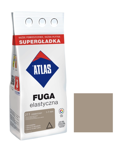 Zdjęcie: Fuga elastyczna kolor 211 cementowy alubag 2 kg ATLAS