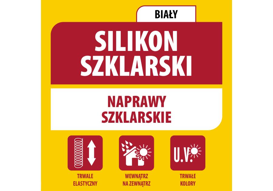 Zdjęcie: Silikon szklarski 280 ml biały SOUDAL