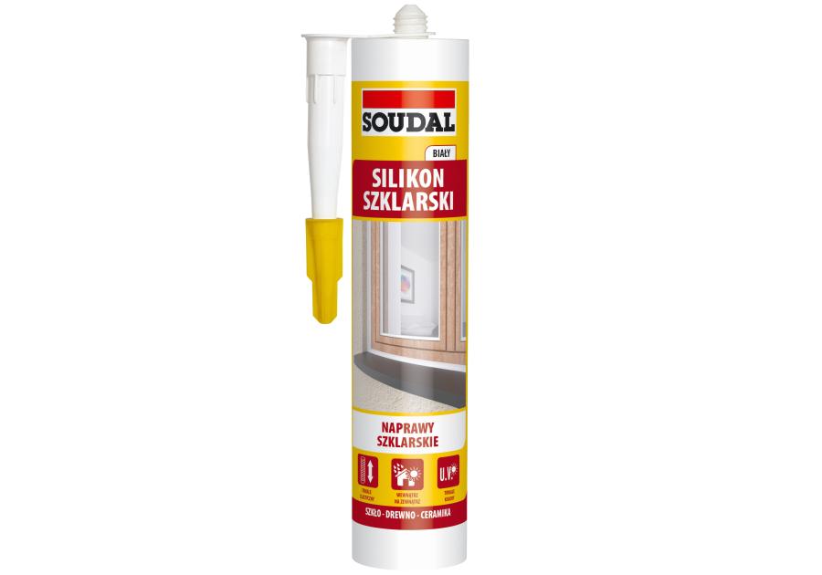 Zdjęcie: Silikon szklarski 280 ml biały SOUDAL