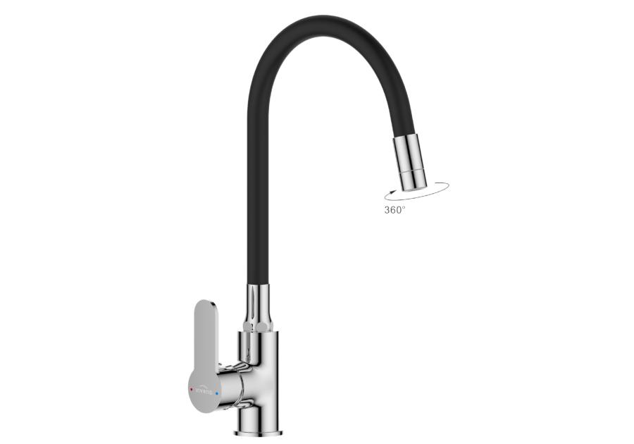 Zdjęcie: Bateria zlewozmywakowa Ksanti chrom-czarna INVENA