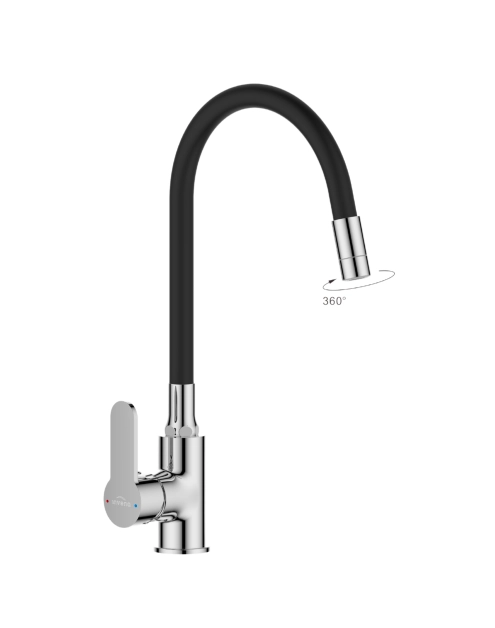 Zdjęcie: Bateria zlewozmywakowa Ksanti chrom-czarna INVENA