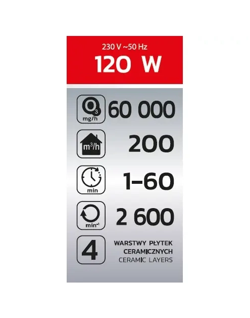 Zdjęcie: Generator ozonu 60g/h DEDRA