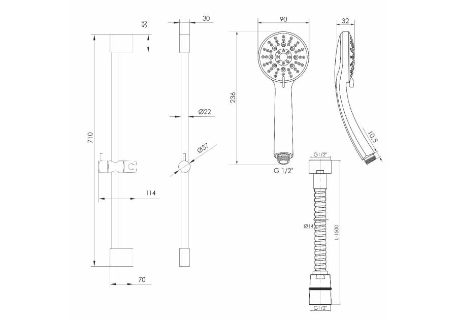 Zdjęcie: Zestaw prysznicowy Hydrus STINNEA