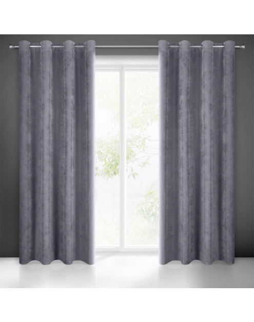 Zdjęcie: Zasłona gotowa Julie 140x250 cm grafitowy EUROFIRANY