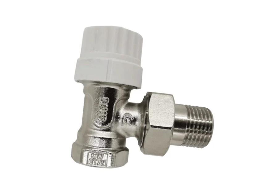 Zdjęcie: Zawór grzejnikowy termostatyczny zasilający kątowy 1/2" CALIDO