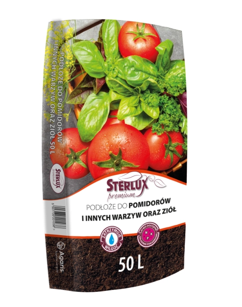 Zdjęcie: Podłoże do pomidorów i innych warzyw oraz ziół 50 L STERLUX PREMIUM