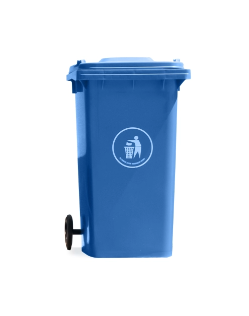 Zdjęcie: Kosz pojemnik na odpady 240 L niebieski MIRPOL