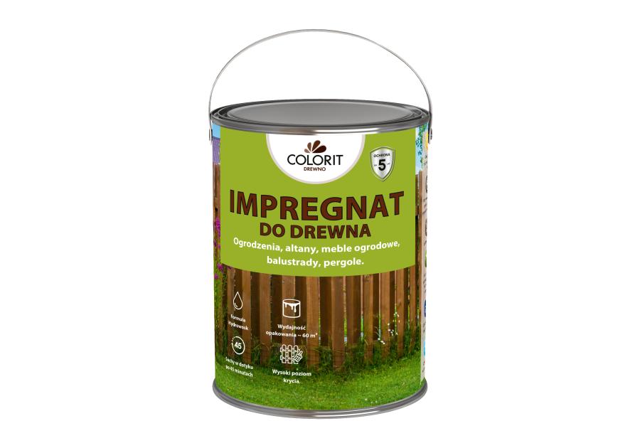 Zdjęcie: Impregnat do drewna, mahoń 4,5 L COLORIT