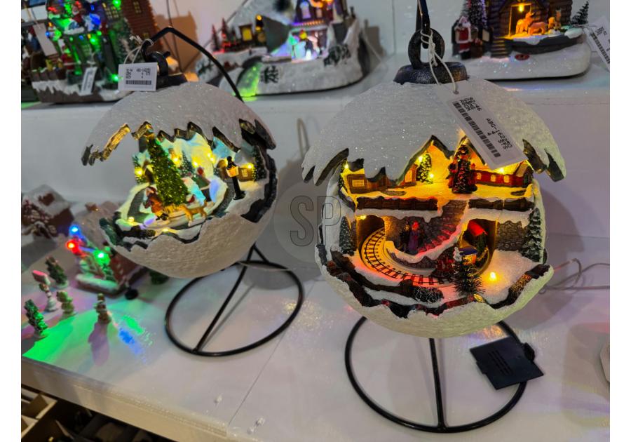 Zdjęcie: Bombka scenka świateczna tradycja 24 cm, z ruchem i muzyką KOOPMAN