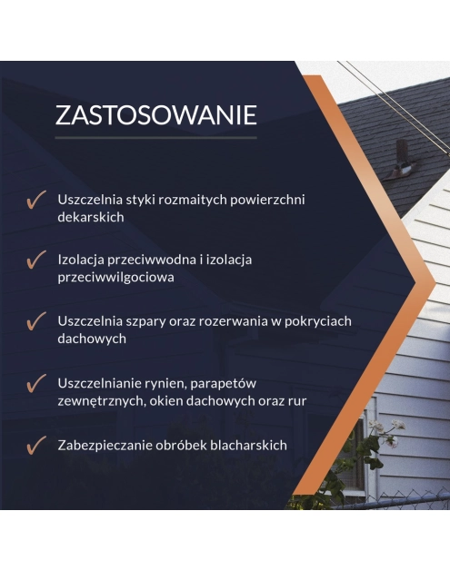 Zdjęcie: Taśma dekarska uszczelniająca wzmocniona, kolor ceglasty Rs Tape 15 cm - 10 m TYTAN PROFESSIONAL