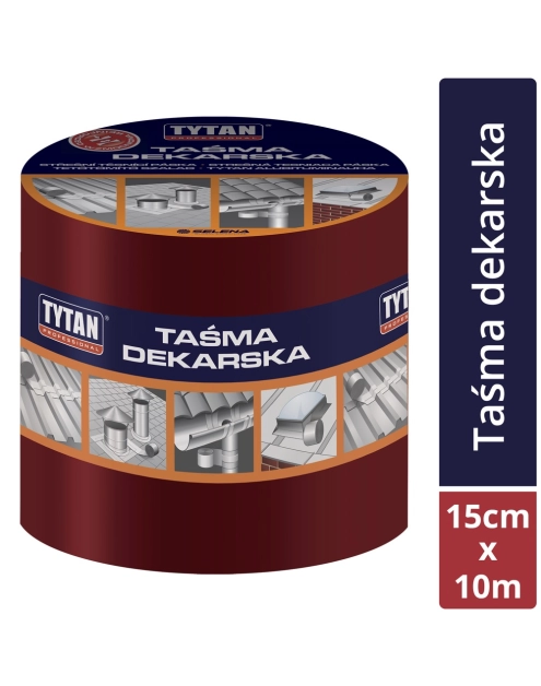 Zdjęcie: Taśma dekarska uszczelniająca wzmocniona koloru ceglastego Rs Tape 15 cm - 10 m TYTAN PROFESSIONAL