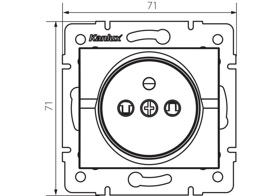 Zdjęcie: Gniazdo zasilające francuskie Logi 02-1250-142 MOWION