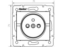 Zdjęcie: Gniazdo zasilające francuskie Logi 02-1250-142 MOWION