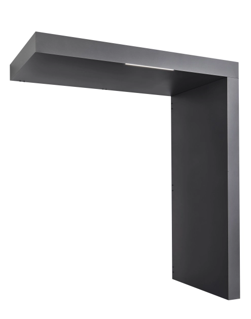 Zdjęcie: Daszek nad drzwi prostokątny 200x90x14,5 cm + ścianka prawa 14,5x90x220 cm antracyt GUTTA