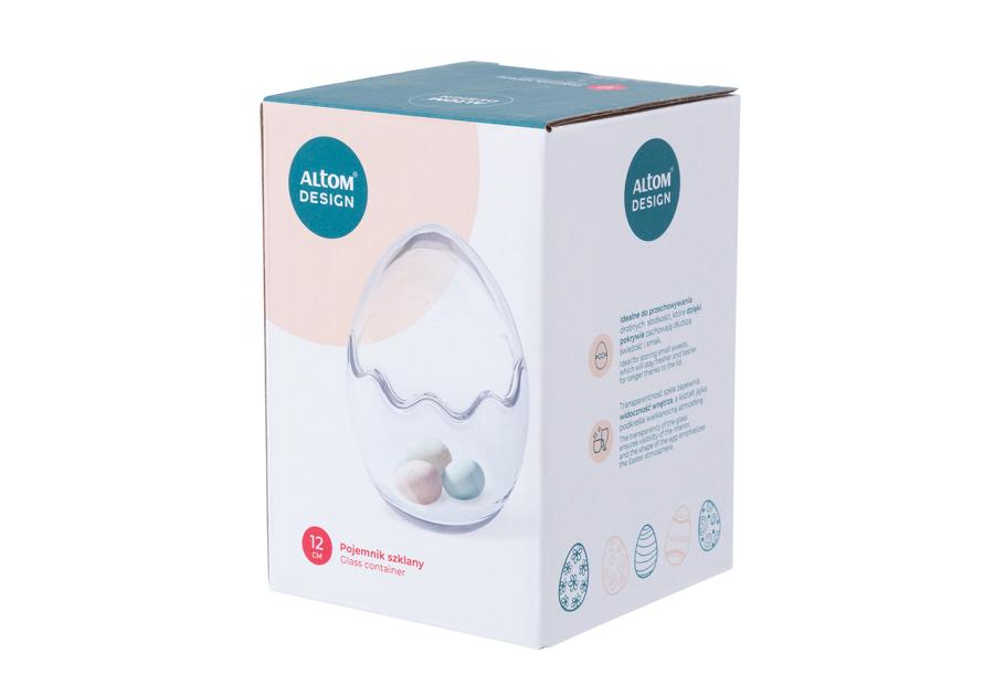 Zdjęcie: Pojemnik szklany jajko 8x8x12 cm ALTOM DESIGN