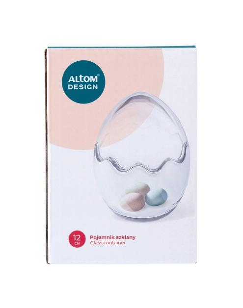 Zdjęcie: Pojemnik szklany jajko 8x8x12 cm ALTOM DESIGN