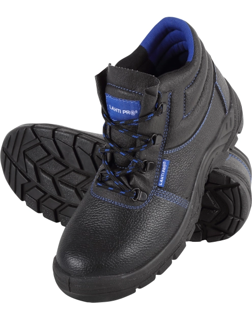 Zdjęcie: Trzewiki skórzane czarno-niebieskie 43 LAHTI PRO