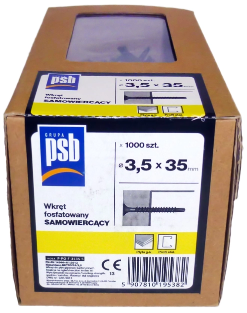 Zdjęcie: Wkręt fosfatowany samowiercący 3,5x35 mm - 1000 szt. SILA