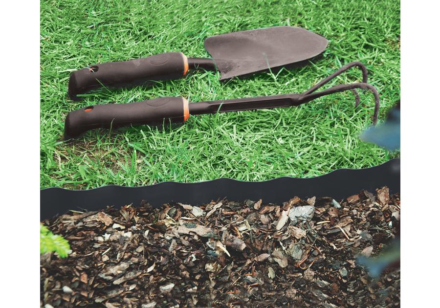 Zdjęcie: Obrzeże faliste trawnikowe 9 m x 15 cm, czarne BRADAS