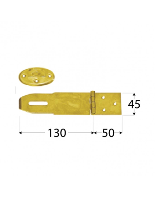 Zdjęcie: Zawias z zamknięciem kryty 13x5x4,5 cm ZZK50 DMX