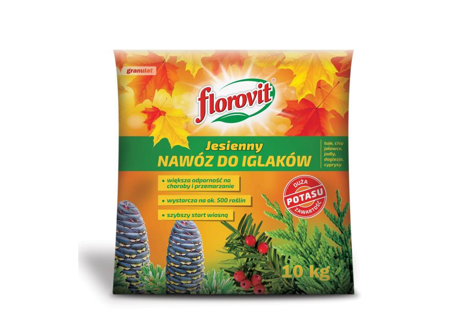 Zdjęcie: Nawóz jesienny do iglaków worek 10 kg FLOROVIT