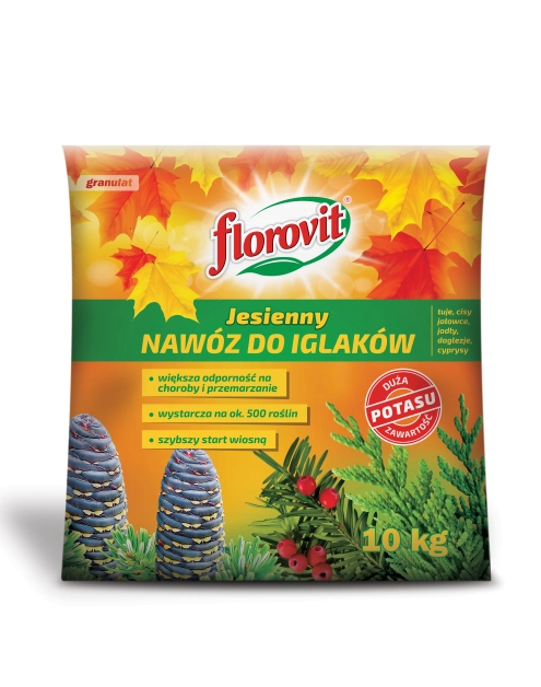 Zdjęcie: Nawóz jesienny do iglaków worek 10 kg FLOROVIT