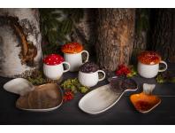 Zdjęcie: Kubek Pod kapeluszem 370 ml w kształcie grzybka z brązową pokrywką ALTOM DESIGN