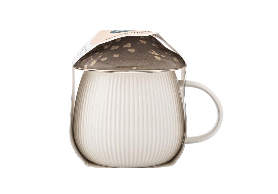 Zdjęcie: Kubek Pod kapeluszem 370 ml w kształcie grzybka z brązową pokrywką ALTOM DESIGN