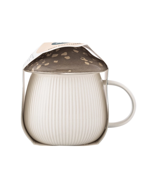 Zdjęcie: Kubek Pod kapeluszem 370 ml w kształcie grzybka z brązową pokrywką ALTOM DESIGN