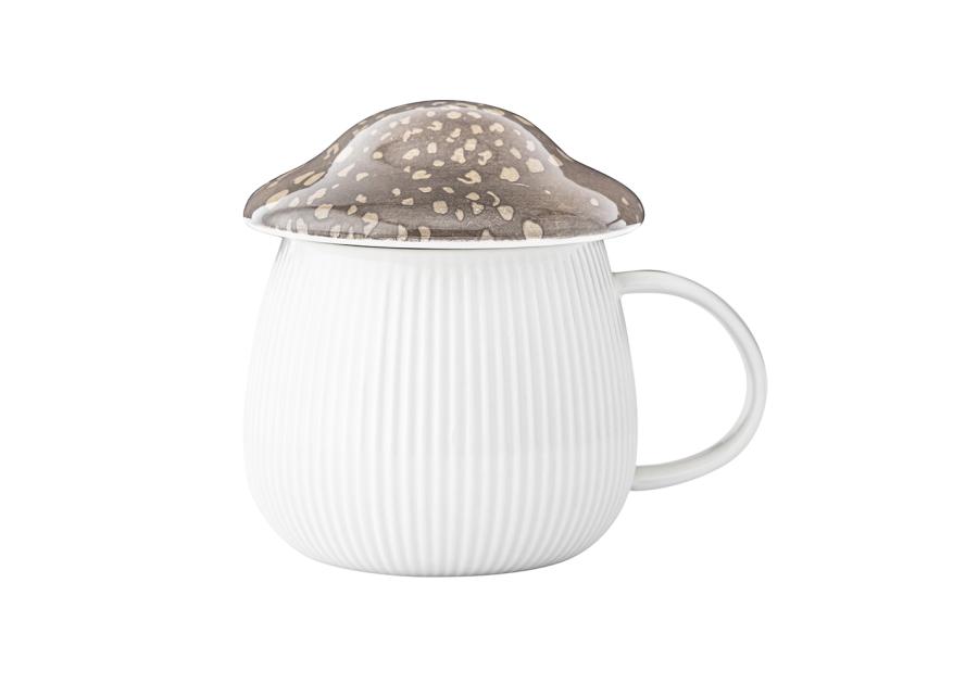 Zdjęcie: Kubek Pod kapeluszem 370 ml w kształcie grzybka z brązową pokrywką ALTOM DESIGN