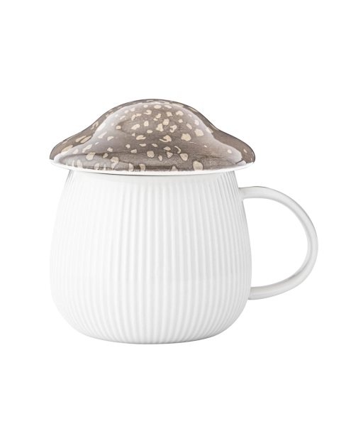 Zdjęcie: Kubek Pod kapeluszem 370 ml w kształcie grzybka z brązową pokrywką ALTOM DESIGN