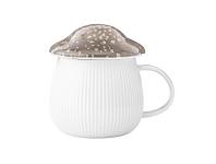 Zdjęcie: Kubek Pod kapeluszem 370 ml w kształcie grzybka z brązową pokrywką ALTOM DESIGN