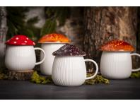 Zdjęcie: Kubek Pod kapeluszem 370 ml w kształcie grzybka z brązową pokrywką ALTOM DESIGN