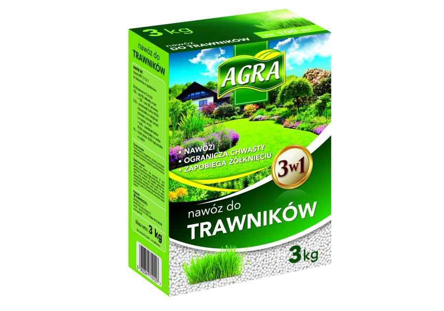 Zdjęcie: Granulat do trawników 3w1 Agra 3 kg AGRECOL