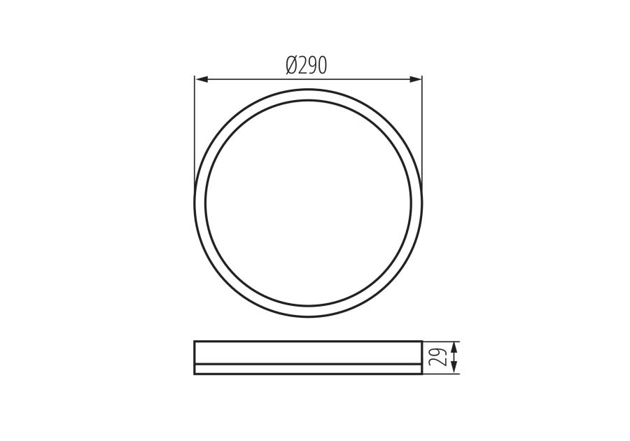 Zdjęcie: Plafoniera LED KB Plafon 02 O 18,5 W B KINGBERRY